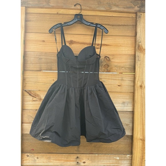 Black Fit And Flare Dress Forever 21‎ Caged Fit & Flare Mini Dress Size Medium - Picture 1 of 12